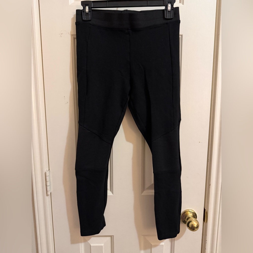 Topshop Petite Black Ribbed Leggings US 8